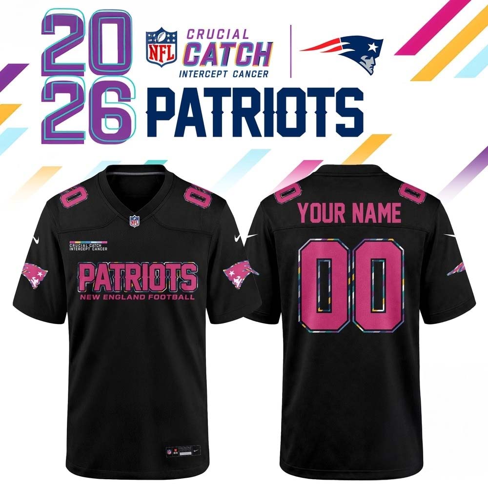 New England Patriots NFL Crucial Catch 2026 Black Limited Edition Football Jersey 2 - Unicasport New England Patriots NFL Crucial Catch 2026 Black Limited Edition Football Jersey