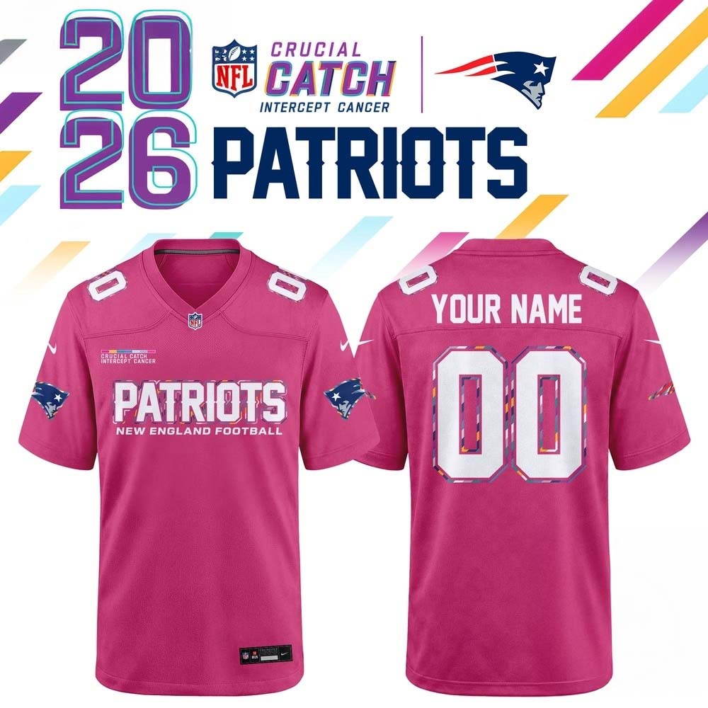 New England Patriots NFL Crucial Catch 2026 Pink Limited Edition Football Jersey 1 - Unicasport New England Patriots NFL Crucial Catch 2026 Pink Limited Edition Football Jersey
