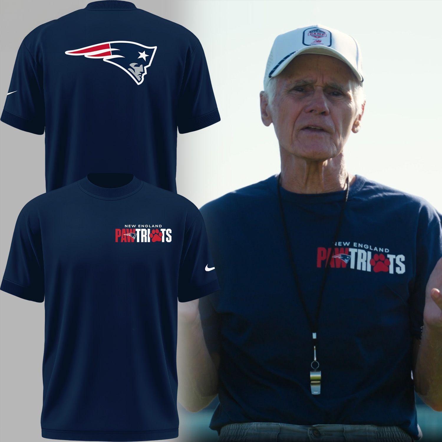 New England Patriots Pawtriots Graphic TShirt
