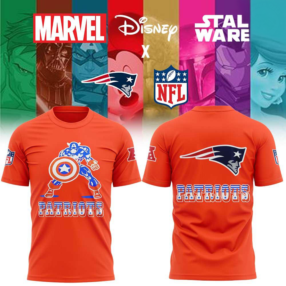 New England Patriots x Disney Characters Merchandise Collection T Shirt