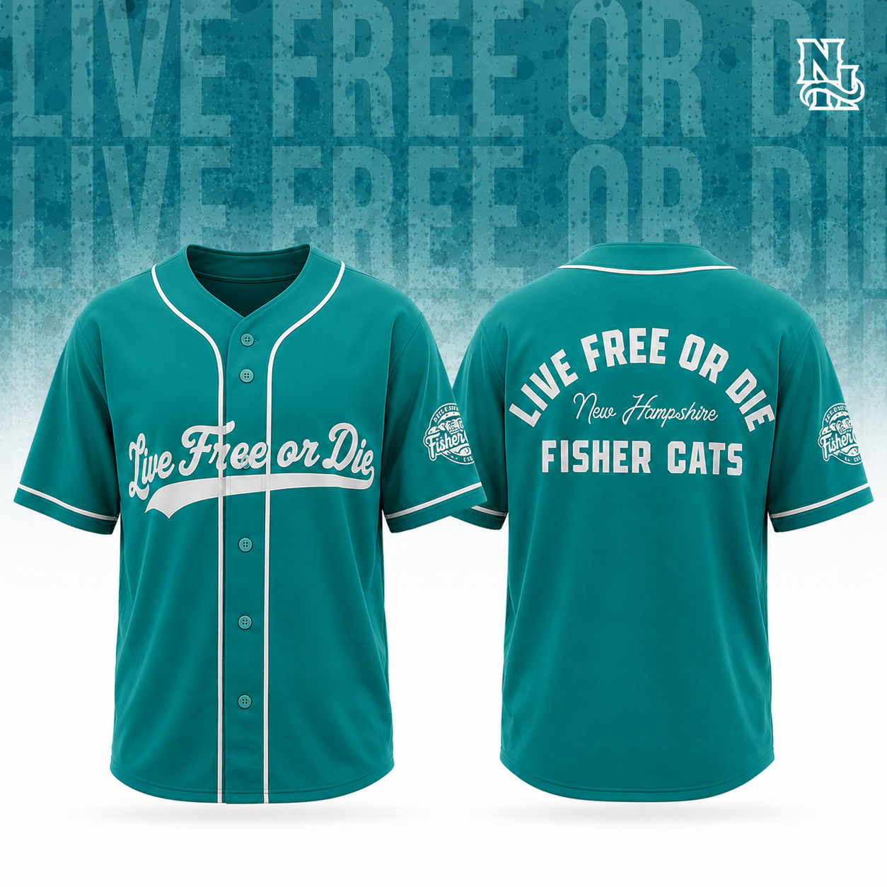 New Hampshire Fisher Cats Live Free or Die Baseball Jersey Special Event Collection Fan Apparel 1 - Unicasport New Hampshire Fisher Cats Live Free or Die Baseball Jersey Special Event Collection Fan Apparel