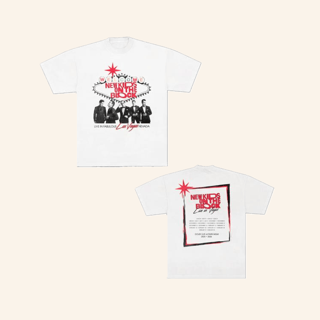 New Kids On The Block Merch Las Vegas Event Sign TShirt Fans Gifts