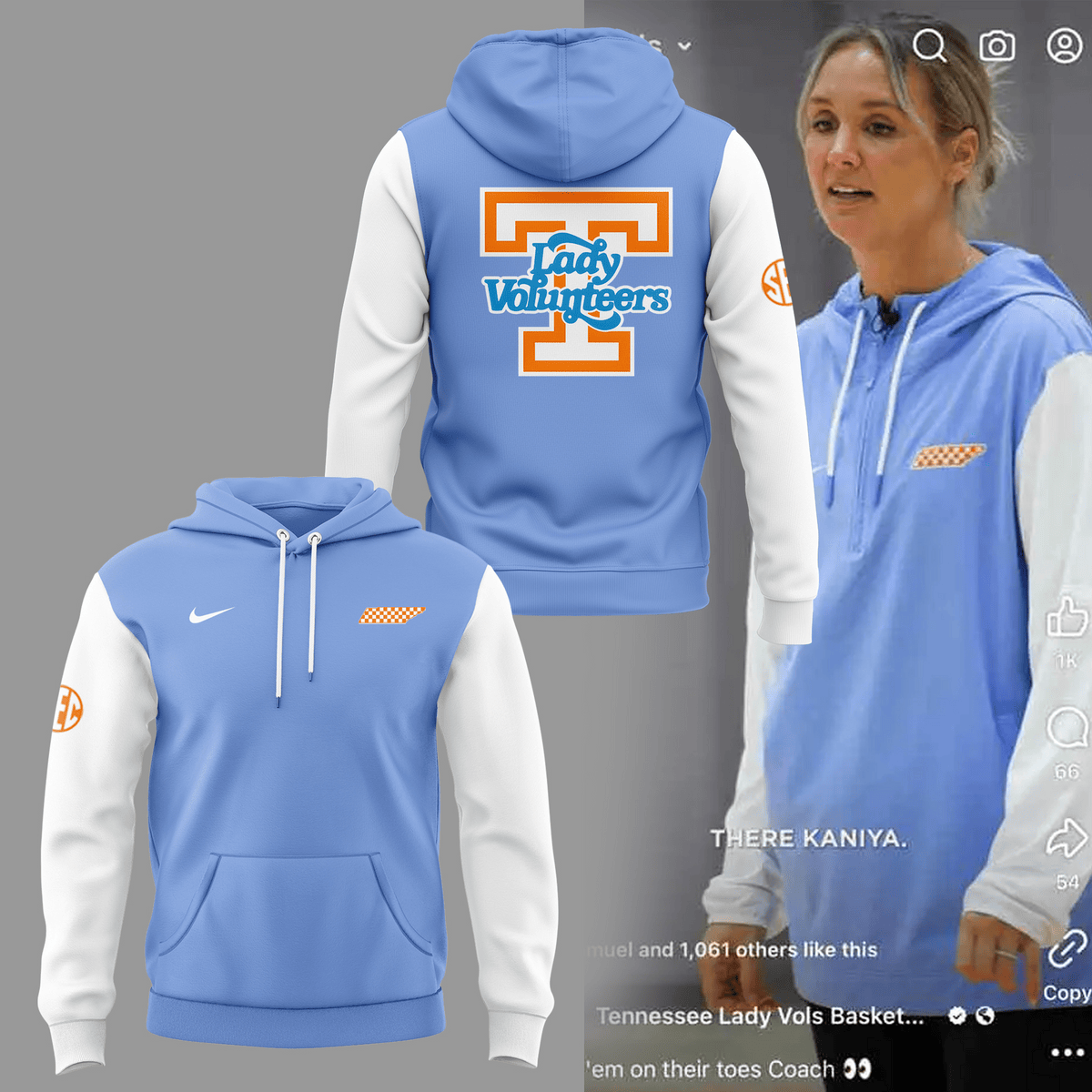 New Lady Vols 2025 Blue Hoodie Gift Ideas For Basketball Lovers Merch 2026