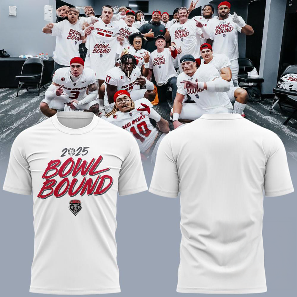 New Mexico Lobos Football BOWL BOUND 2025 Limited 3D Shirt