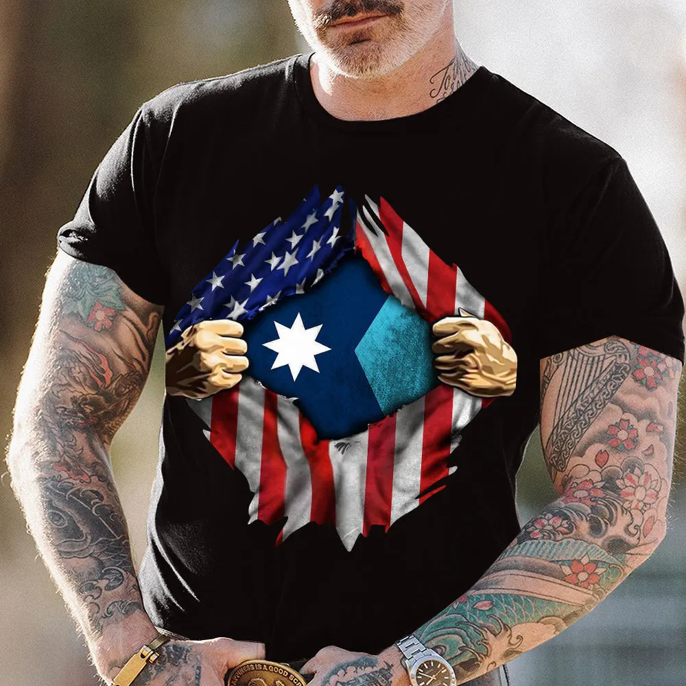 New Minnesota Flag Inside USA Flag Shirt Redesign Patriotic Minnesota TShirt Clothing