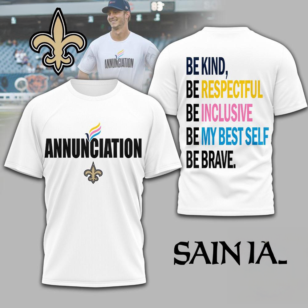 New Orleans Saints NFL Annunciation 2025 Unisex 3D Shirt