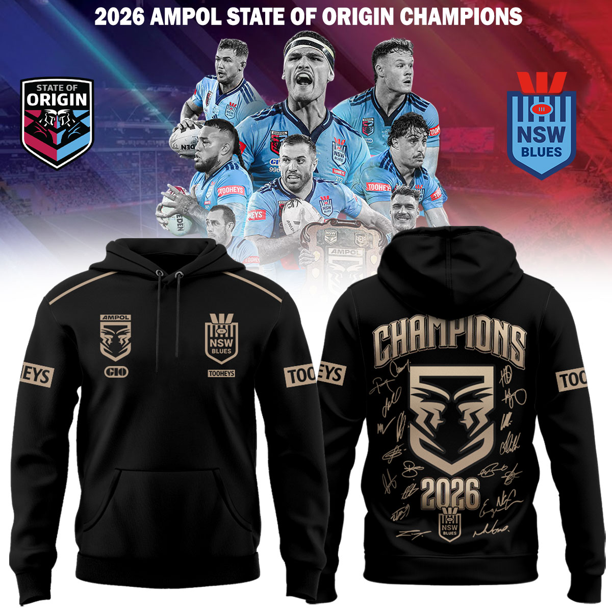 New South Wales Blues 2026 Champions Limited Edition Hoodie Collection Gifts For Fans