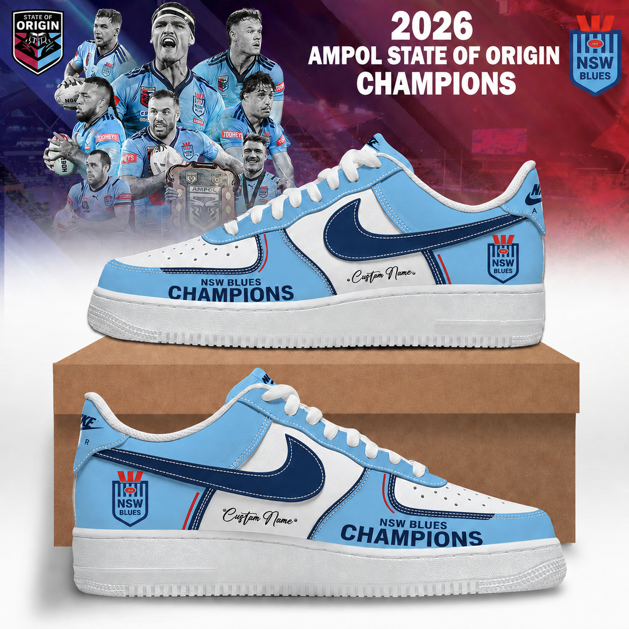 New South Wales Blues 2026 Champions Premium Fan Sneakers Collection
