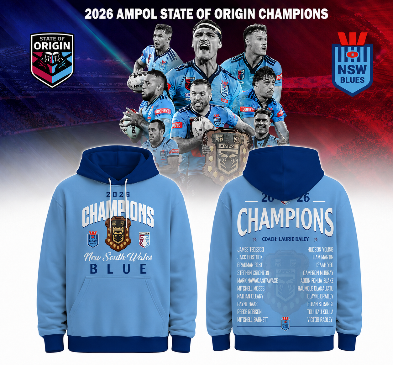 New South Wales Champions 2026 Collector Fan Hoodie