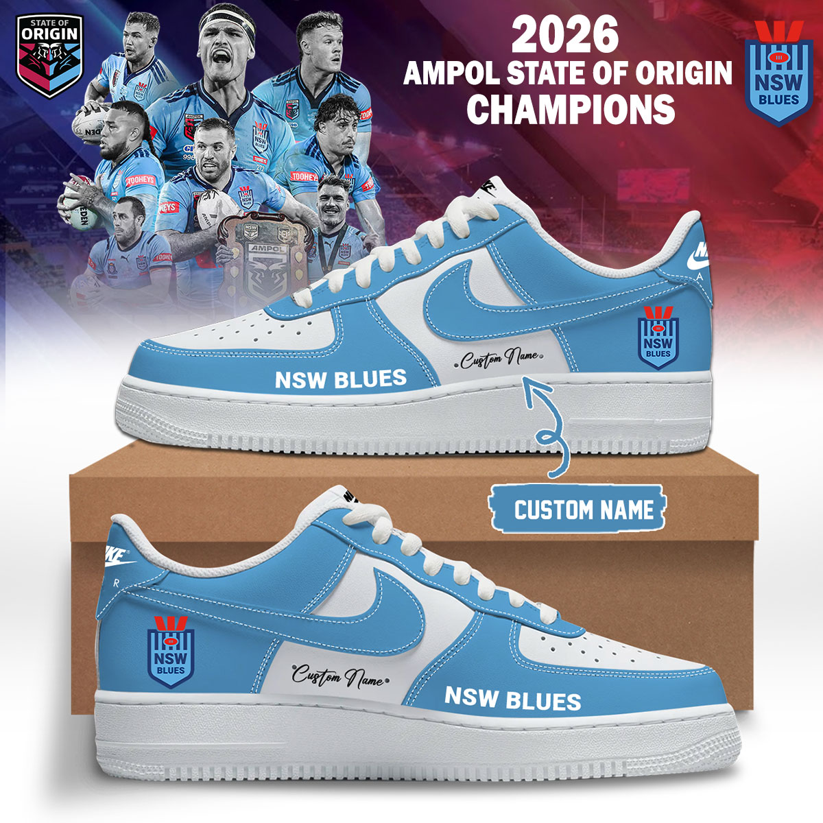 New South Wales Champions Exclusive Fan Sneakers Collection Gifts For Fans