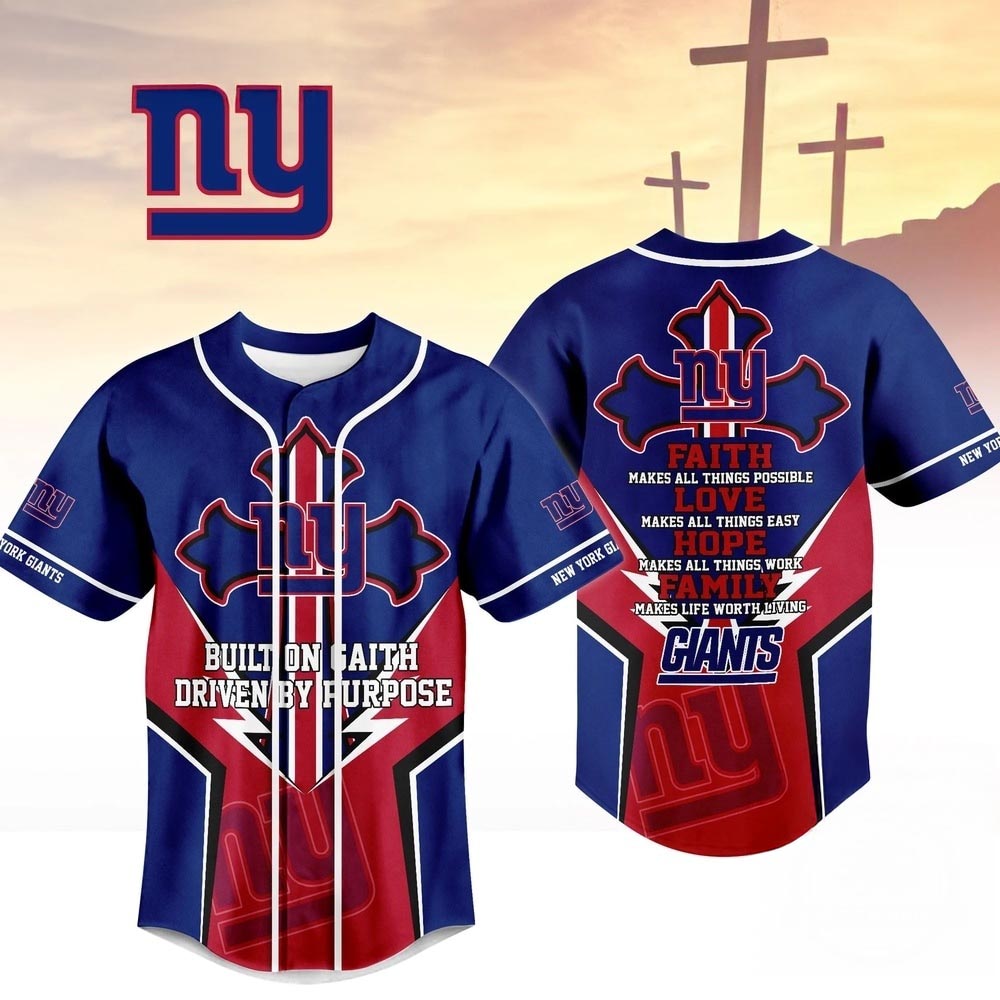 New York Giants Blessed Beyond The Score Baseball Jersey Football Faith Fan Collection 2 - Unicasport New York Giants Blessed Beyond The Score Baseball Jersey Football Faith Fan Collection