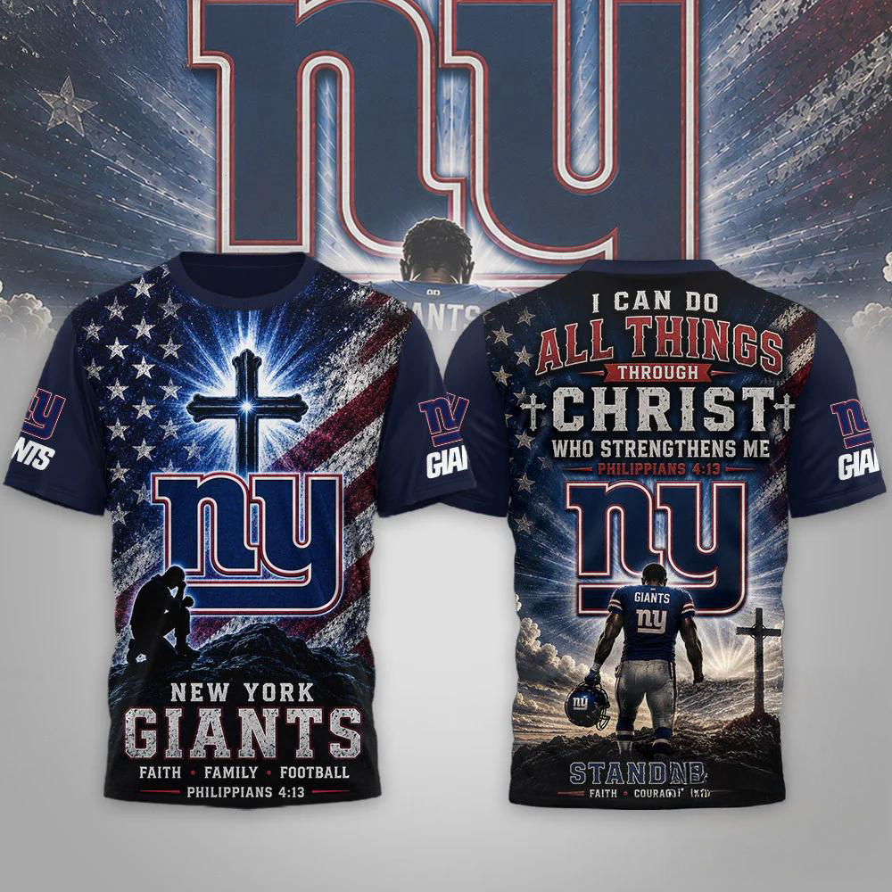 New York Giants NFL Faith Family Limited Edition Premium 3D Shirt
