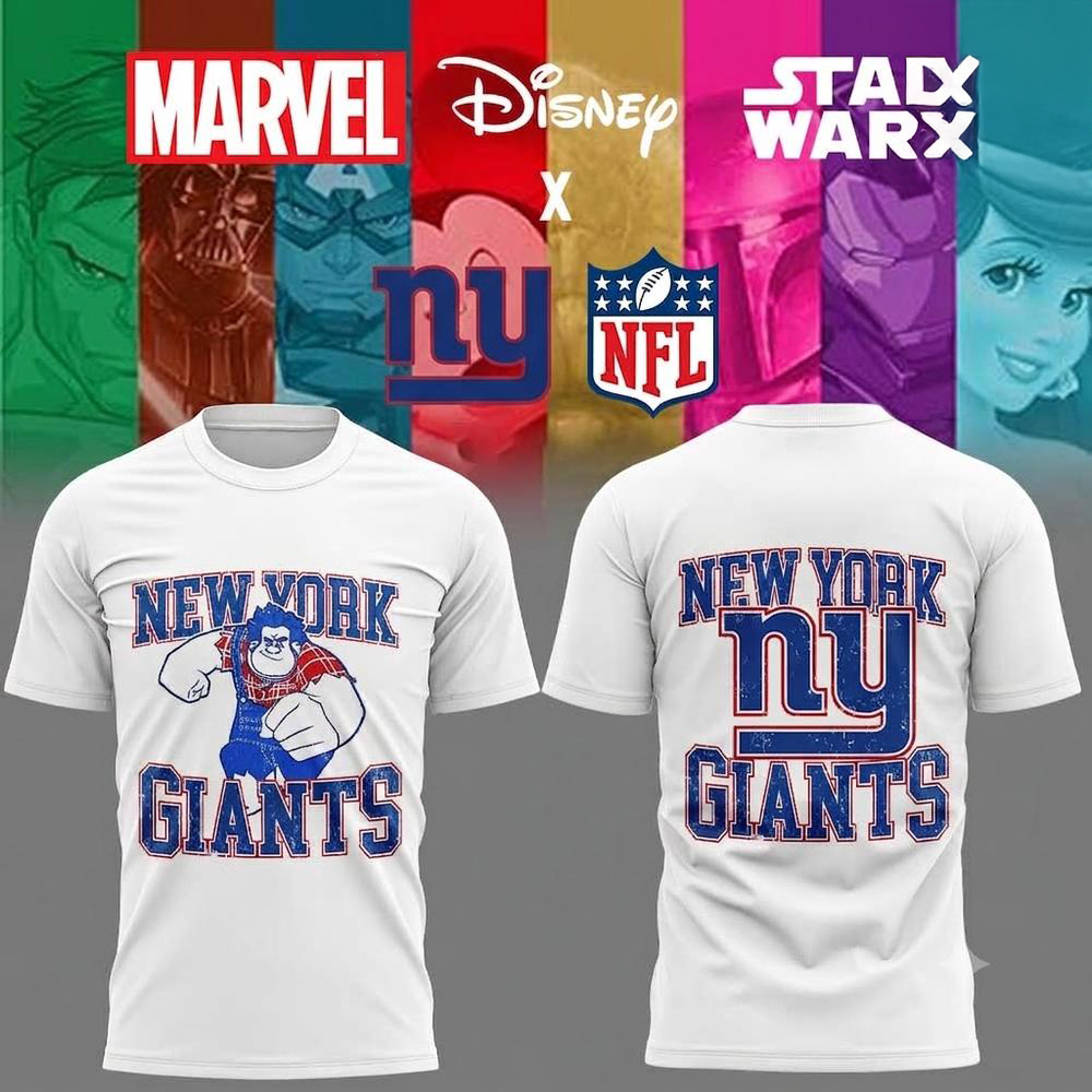 New York Giants x Disney Characters Merchandise Collection T Shirt