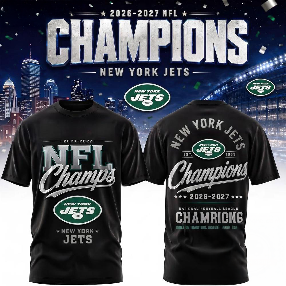 New York Jets 2026 2027 NFL Team Champions Premium 3D Fan Shirt