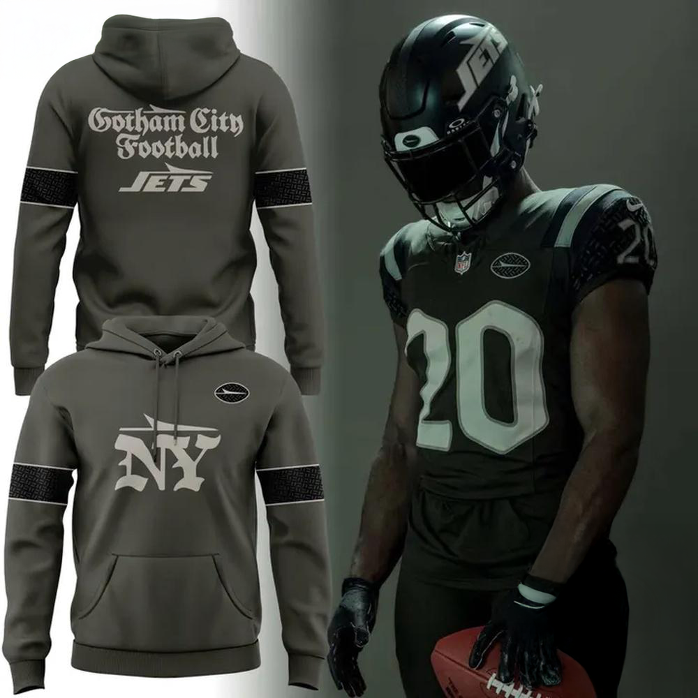 New York Jets Gotham City Football Uniforms Special Edition Pullover Hoodie
