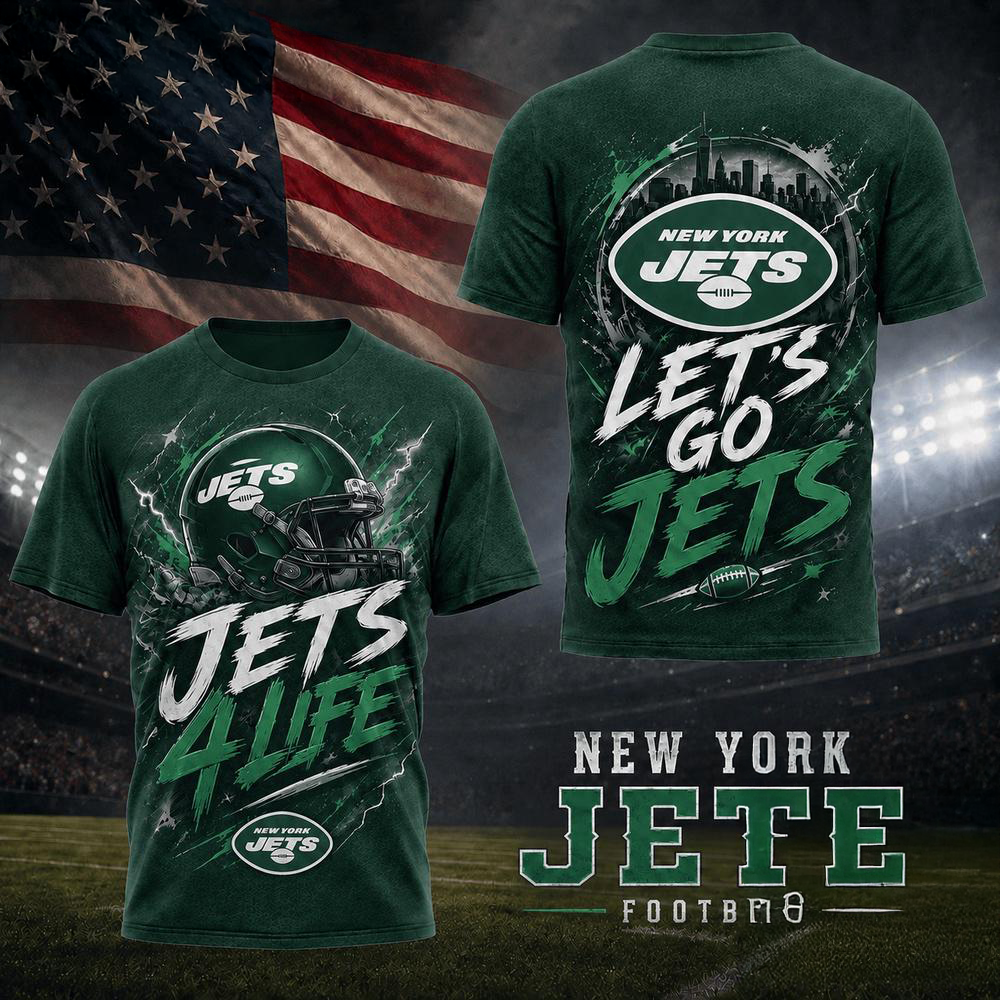 New York Jets NFL Fan For Life Limited Edition 3D Graphic T Shirt Gifts For Fans