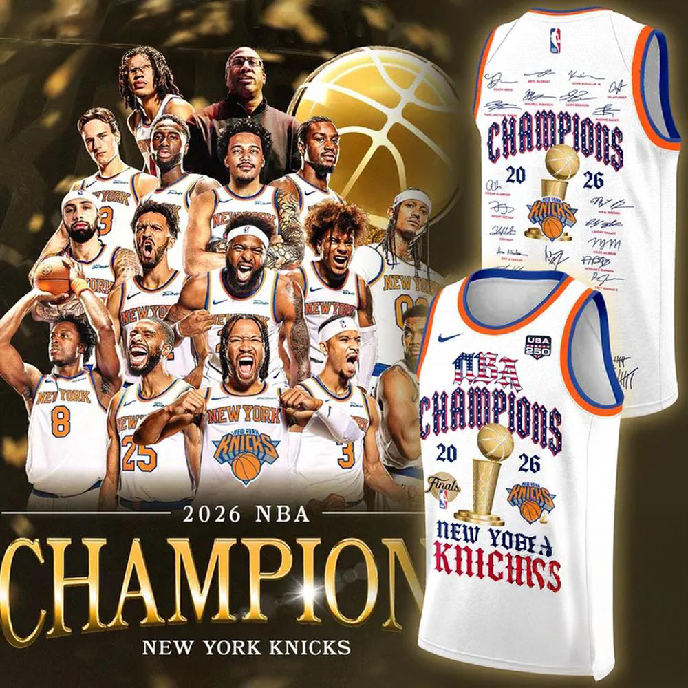 New York Knicks 2026 NBA Champions America 250 White Basketball Jersey Gifts For Fans