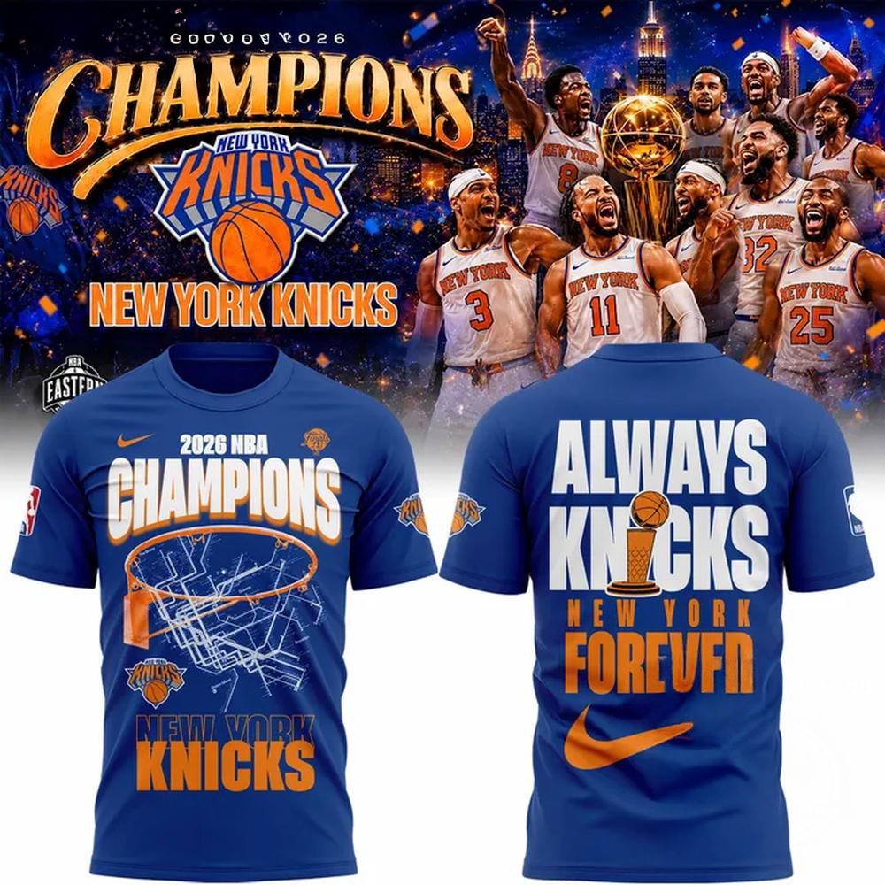 New York Knicks 2026 NBA Finals Champions Official Graphic T Shirt