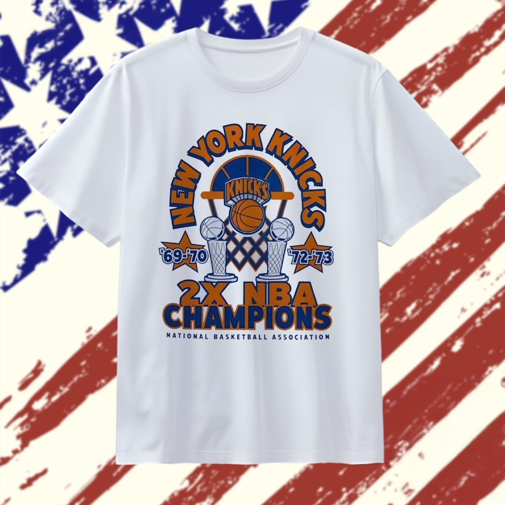New York Knicks 2X NBA Champions Vintage Graphic TShirt