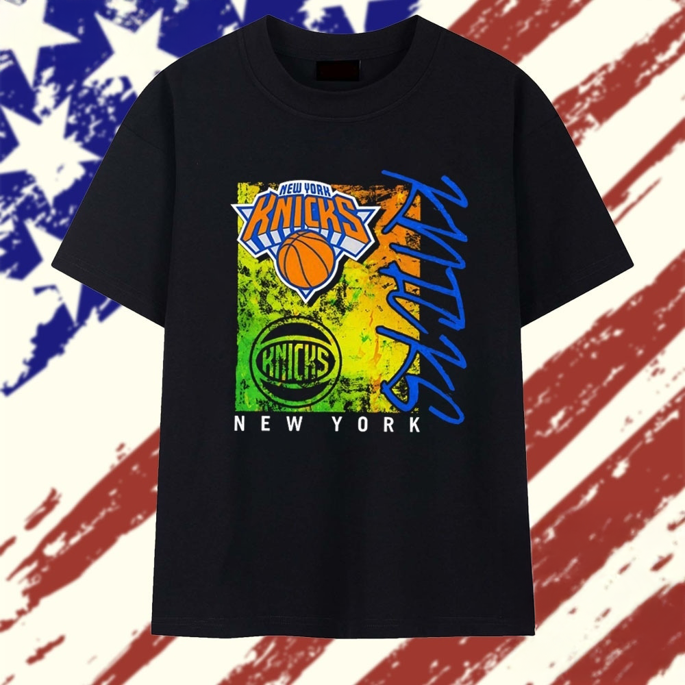 New York Knicks Distressed Logo NBA Graphic TShirt