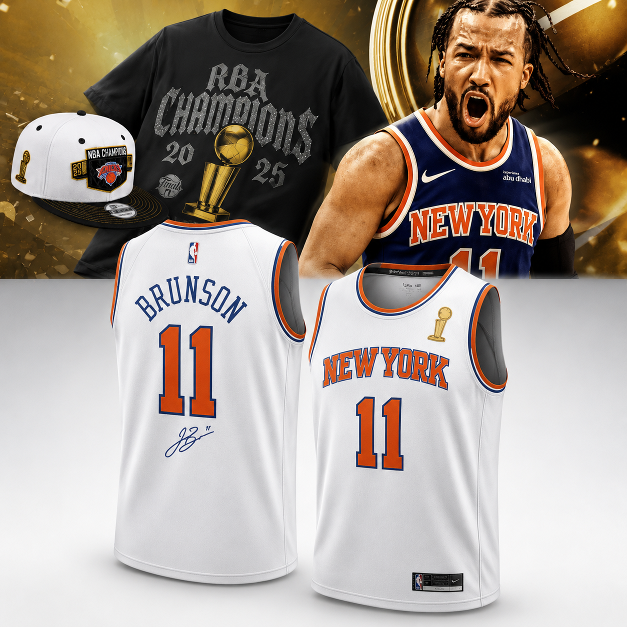 New York Knicks Jalen Brunson Premium Basketball Jersey Collection