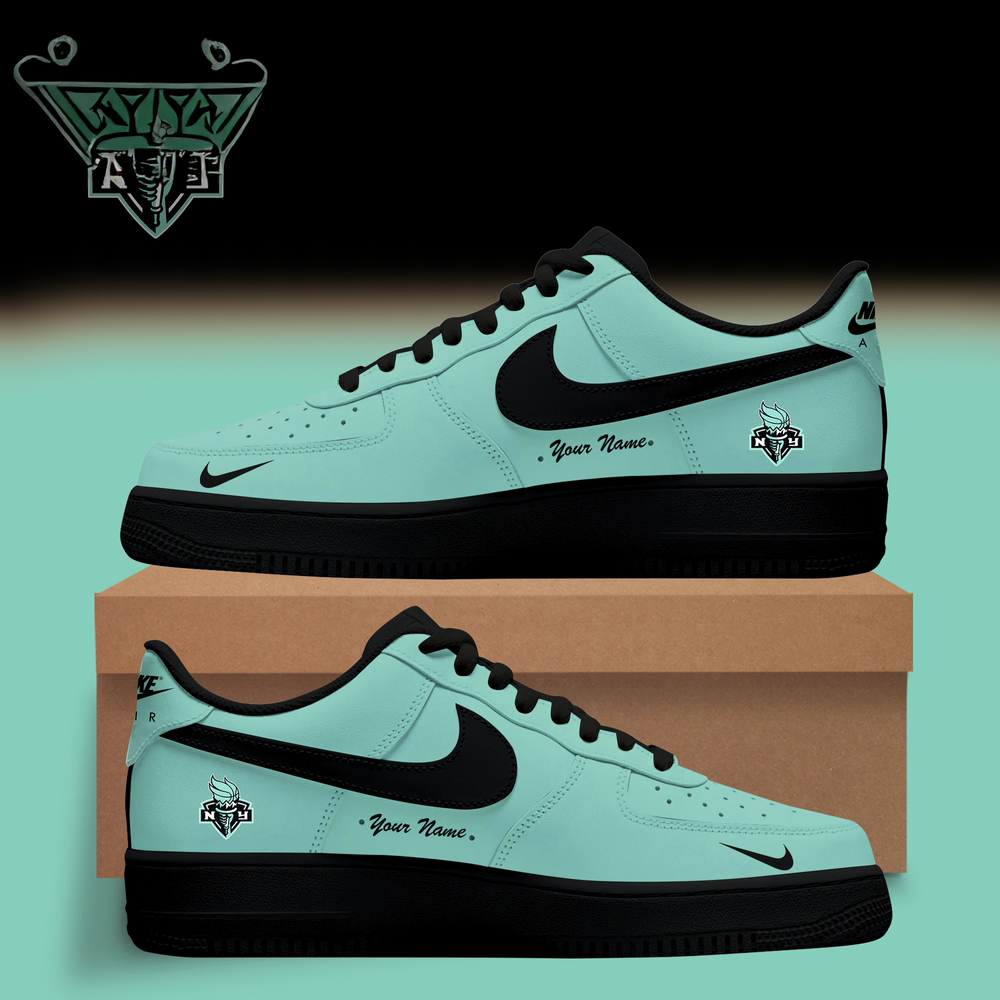 New York Liberty WNBA x Back 2 Black Edition Nike Air Force 1 Low Custom Shoes Fan Gift