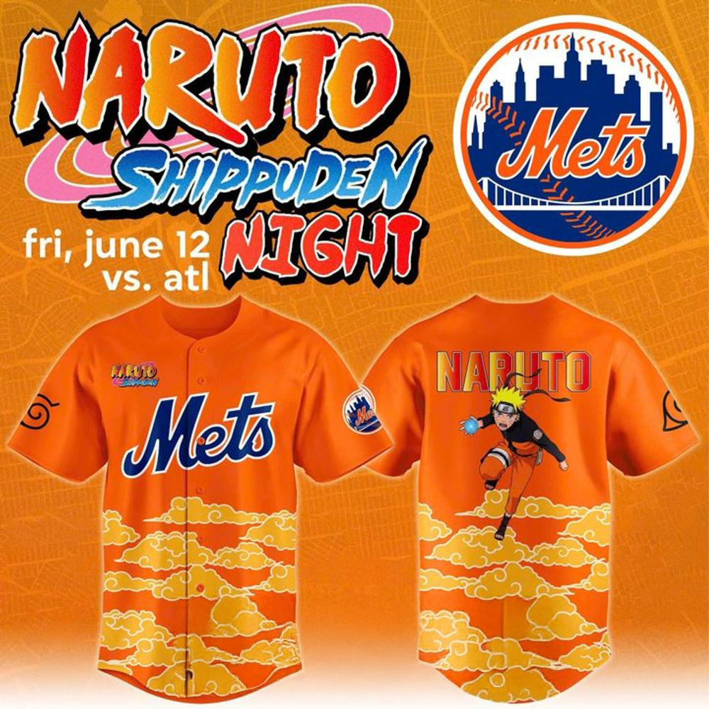 New York Mets 2026 Naruto Night Special Baseball Jersey