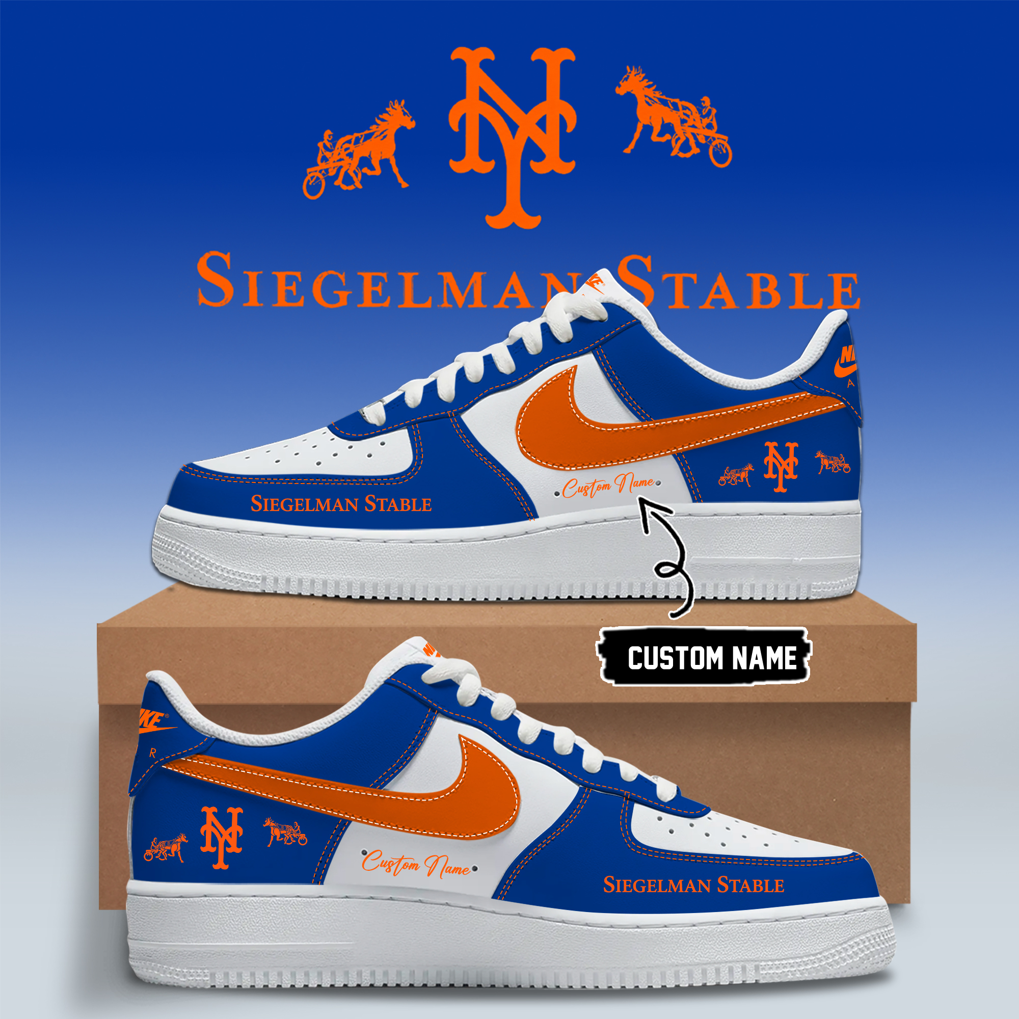 New York Mets Siegelman Stable 2026 Collection Limited Edition Air Jordan One Sneakers Classic Edition