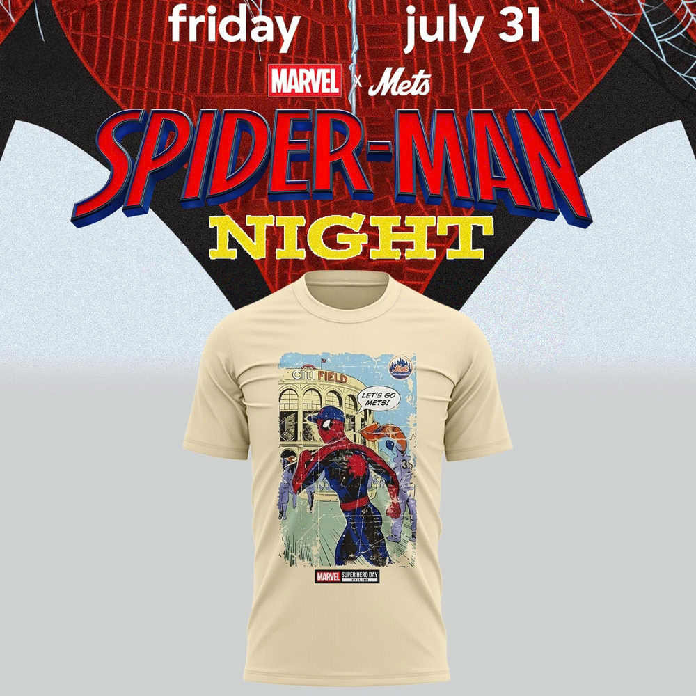 New York Mets x Spider Man Night 2026 Limited Graphic T Shirt