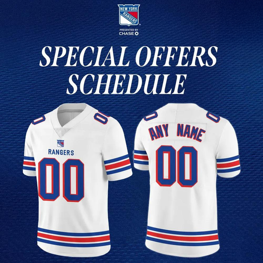 New York Rangers 2026 Custom Limited Edition Football Jersey Sports Fan Graphic Wear