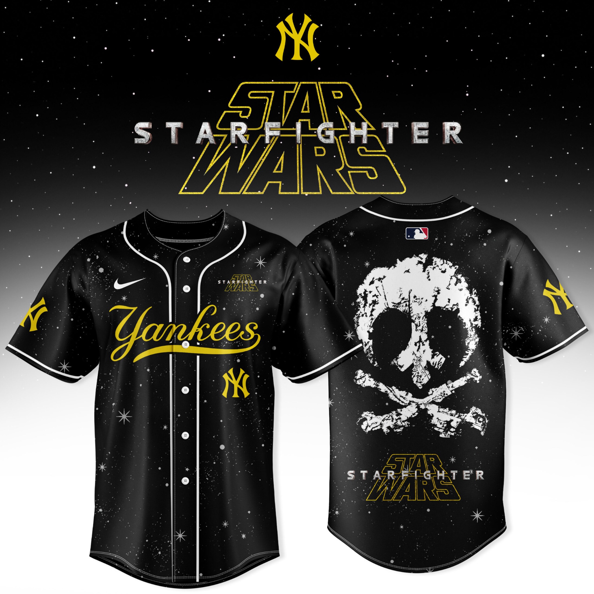 New York Yankees Star Wars Starfighter Baseball Jersey Space Inspired Game Day Shirt 2 - Unicasport New York Yankees Star Wars Starfighter Baseball Jersey Space Inspired Game Day Shirt