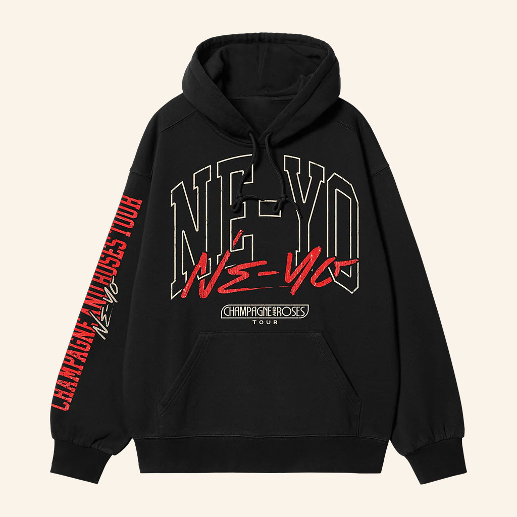 Neyo Merch 2026 Varsity Hoodie NeYo Champagne And Rose Tour Hoodie Gifts For Music Lovers