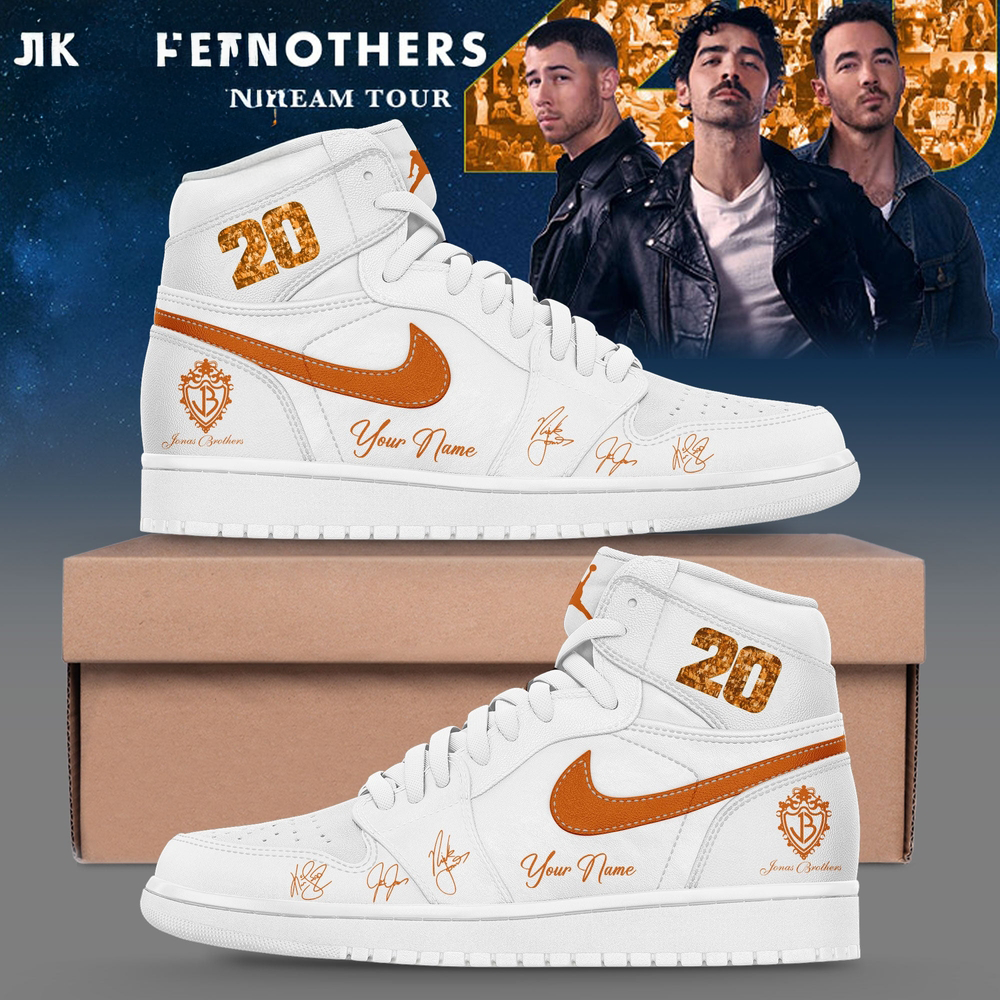 Nick Jonas Sunday Best Tour 2026 Custom Name Air Jordan Sneakers