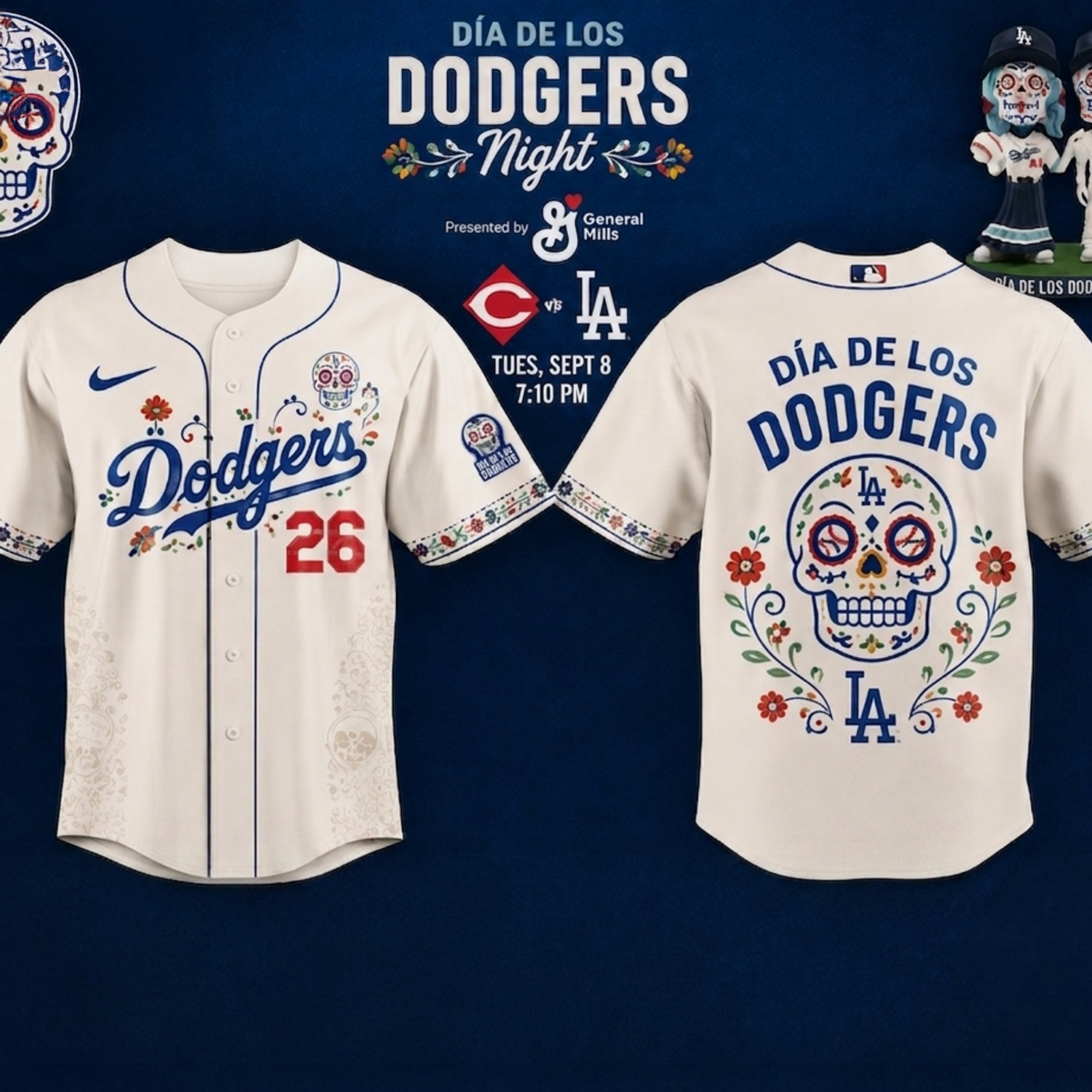 Nike Los Angeles Dodgers Dia De Los Muertos Limited Edition Baseball Jersey