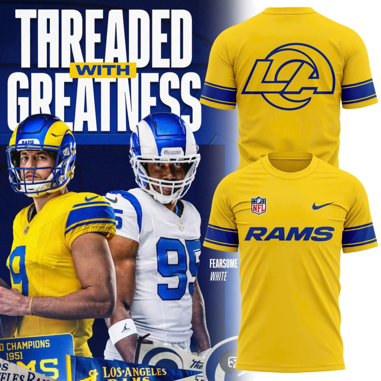 Nike Los Angeles Rams Classic Sol Gold Performance TShirt