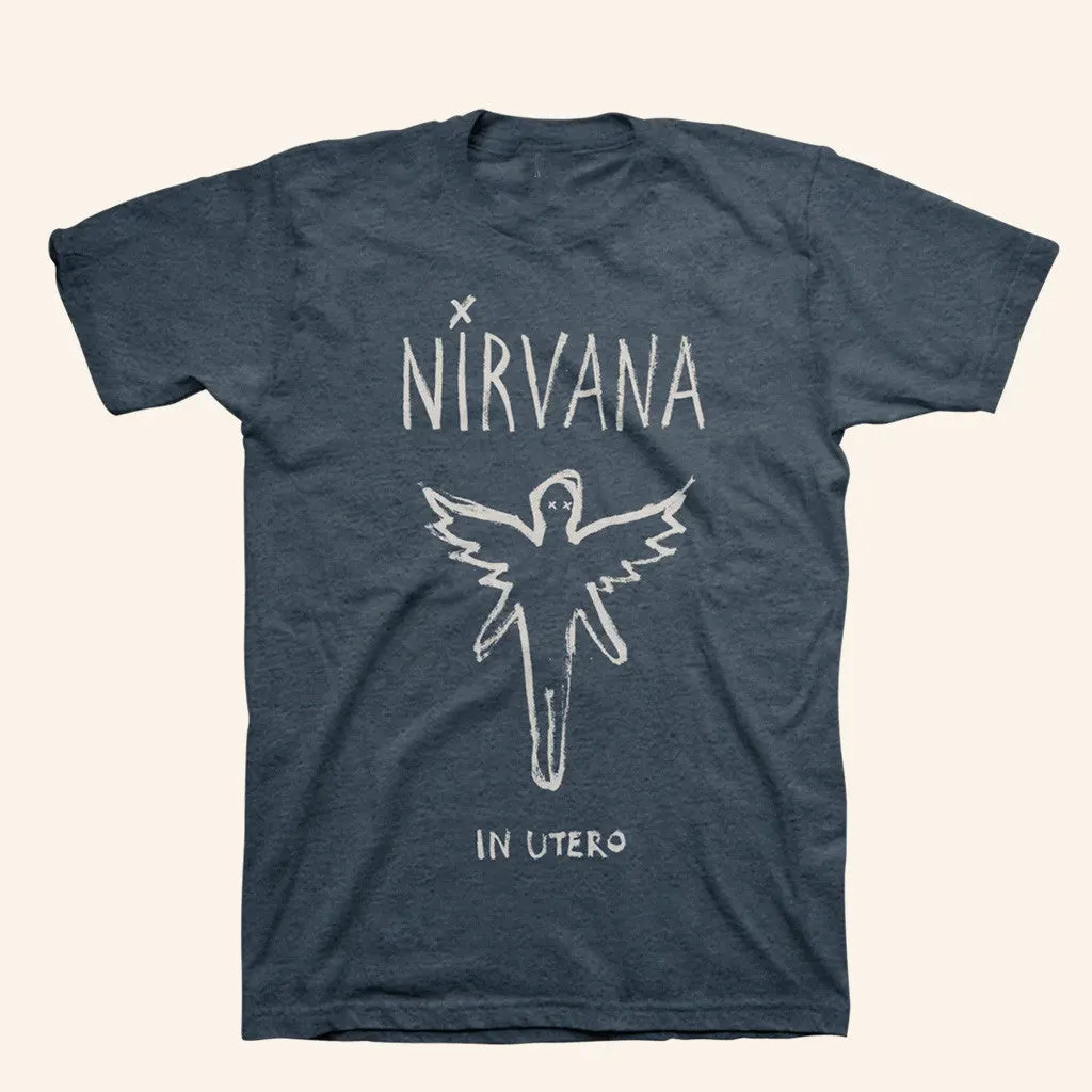Nirvana Merch In Utero Brush TShirt Gift Ideas For Father