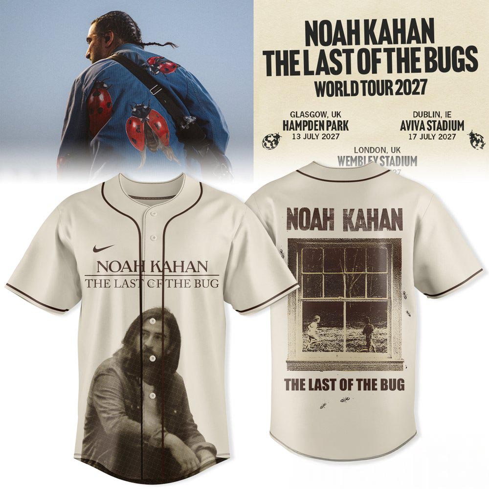 Noah Kahan The Last Of The Bugs World Tour 2027 Baseball Jersey Live Music Tour Fan Gift 1 - Unicasport Noah Kahan The Last Of The Bugs World Tour 2027 Baseball Jersey Live Music Tour Fan Gift