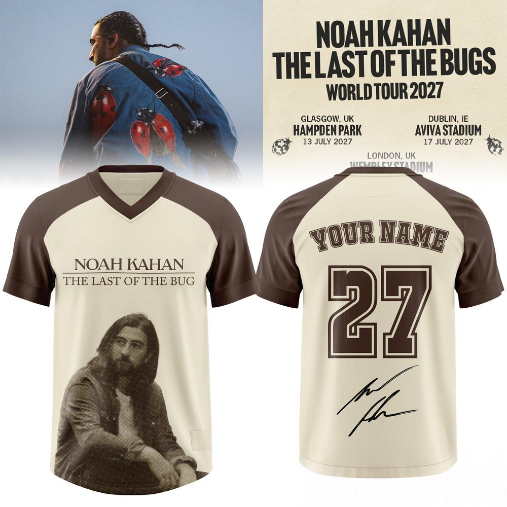 Noah Kahan The Last Of The Bugs World Tour 2027 Personalized Football Jersey Folk Concert Fan Apparel 2 - Unicasport Noah Kahan The Last Of The Bugs World Tour 2027 Personalized Football Jersey Folk Concert Fan Apparel