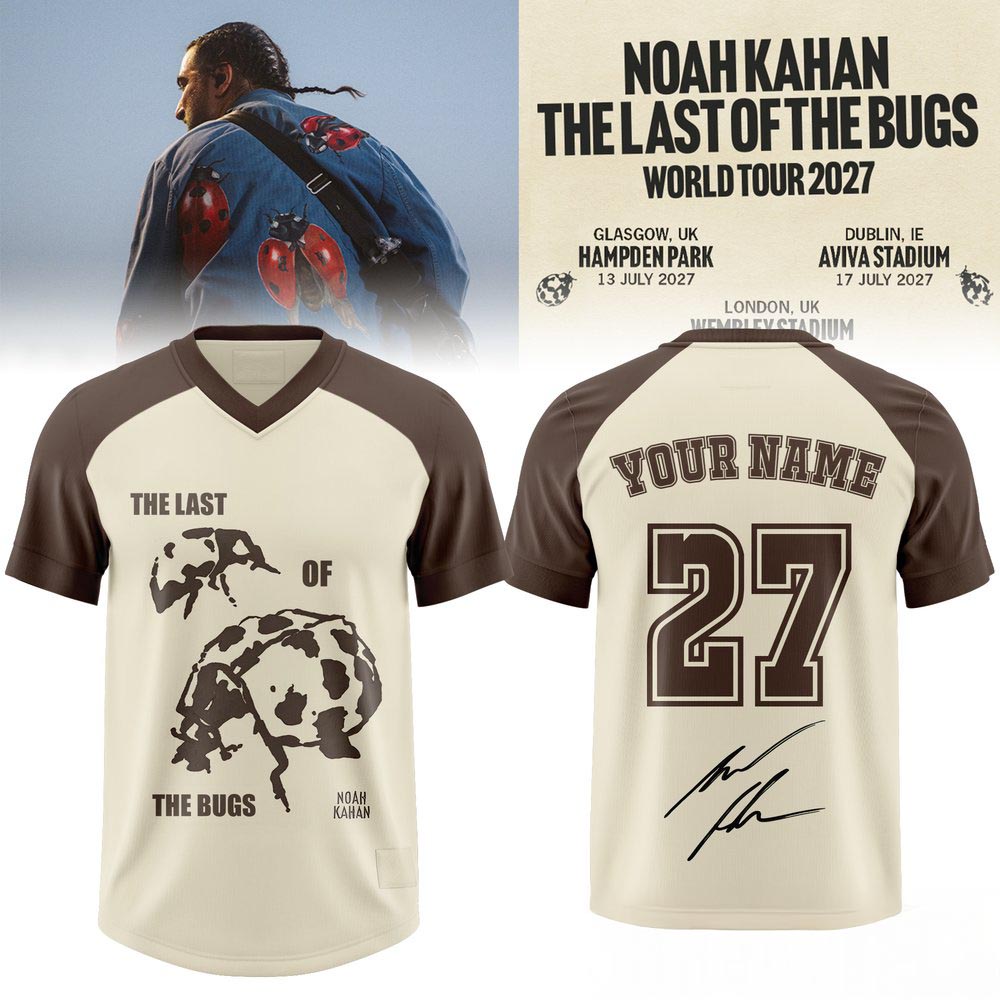 Noah Kahan The Last Of The Bugs World Tour 2027 Personalized Football Jersey Folk Music Tour Fan Gift 1 - Unicasport Noah Kahan The Last Of The Bugs World Tour 2027 Personalized Football Jersey Folk Music Tour Fan Gift