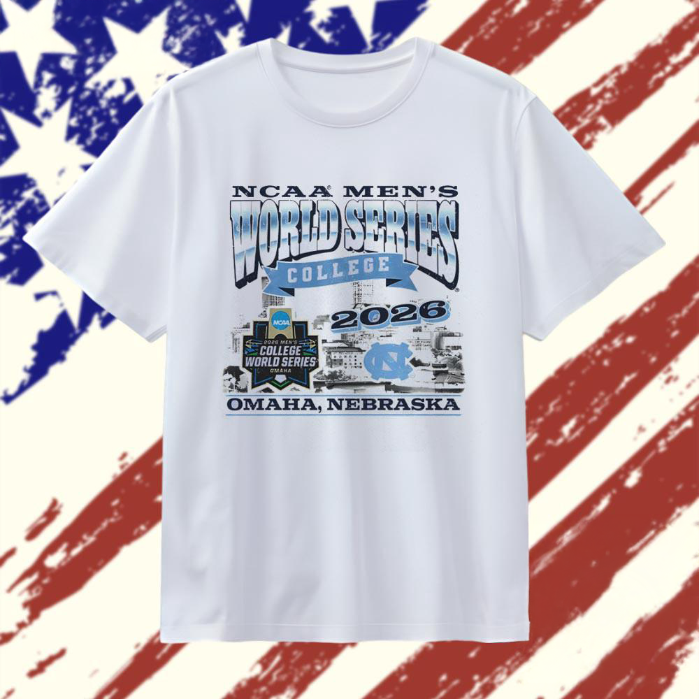 North Carolina Tar Heels 2026 NCAA College World Series Omaha T Shirt