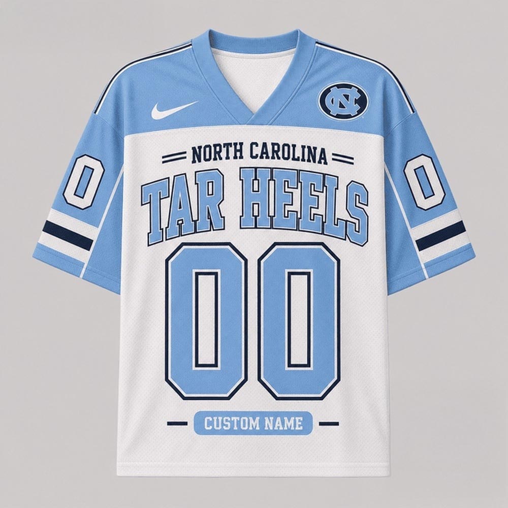 North Carolina Tar Heels NCAA College Team Pride Personalized Football Jersey Custom Name Number College Fan Apparel 1 - Unicasport North Carolina Tar Heels NCAA College Team Pride Personalized Football Jersey Custom Name Number College Fan Apparel