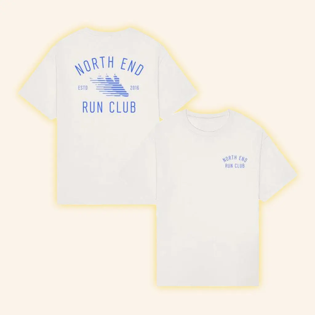 North End Run Club Merch Flight TShirt White Gifts For Besties