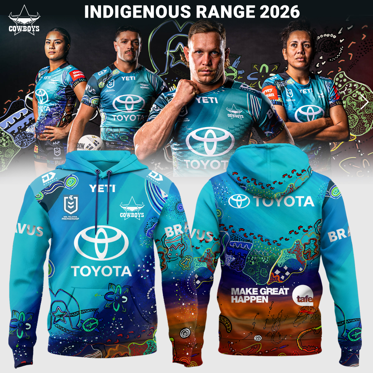 North Queensland Cowboys 2026 Indigenous Limited Edition Pullover Hoodie