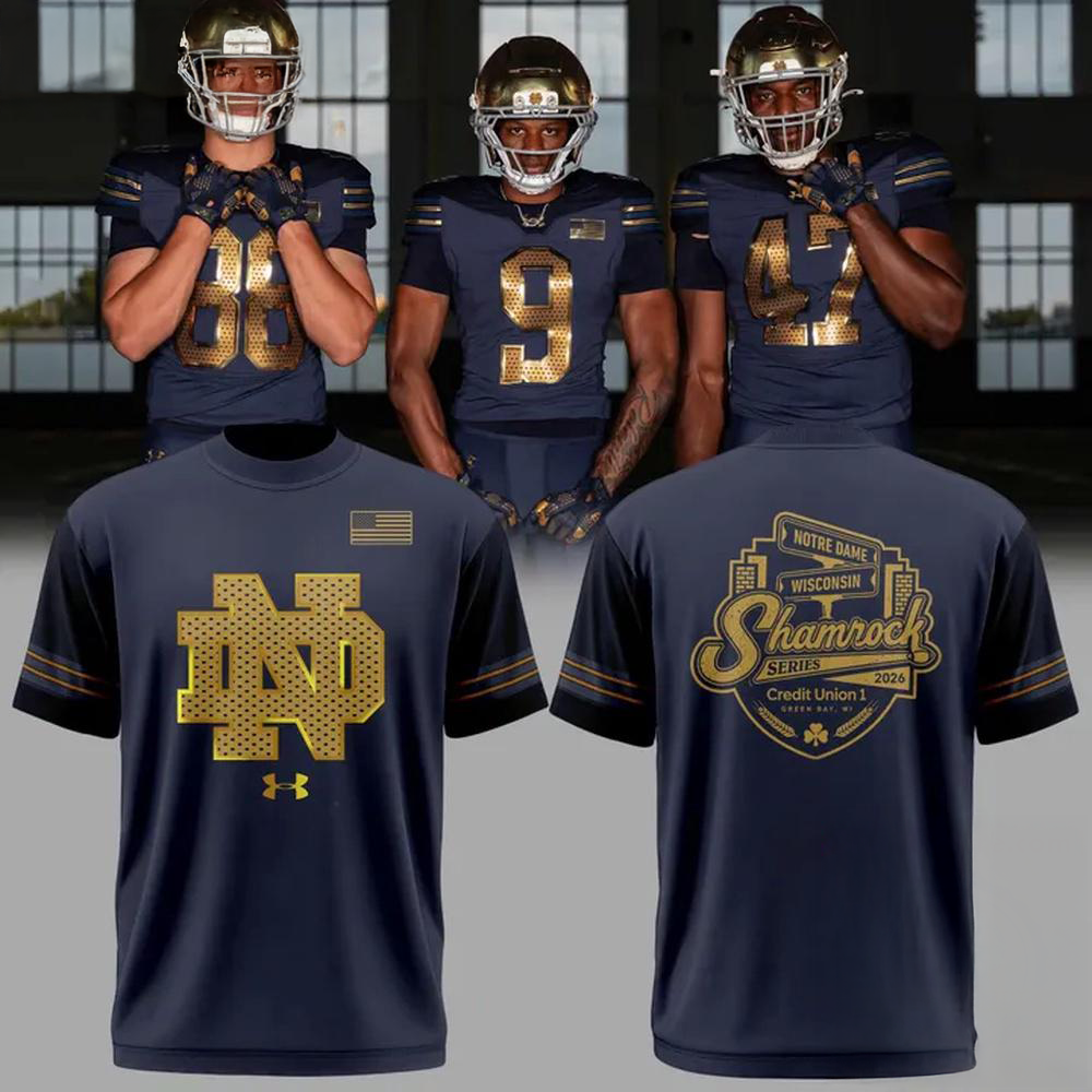 Notre Dame Fighting Irish 2026 Shamrock Series Limited Edition 3D Graphic T Shirt