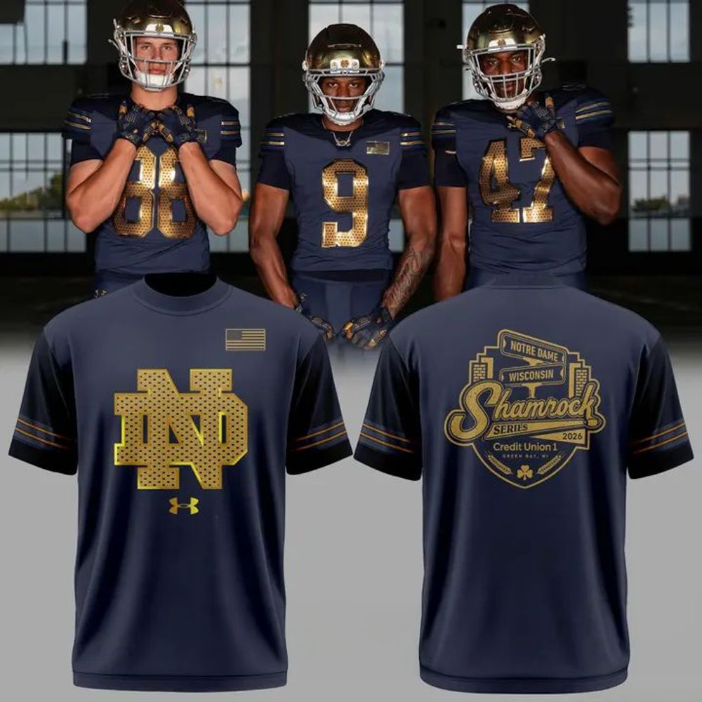 Notre Dame Fighting Irish 2026 Shamrock Series Special Graphic T Shirt
