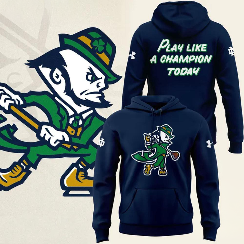 Notre Dame Fighting Irish Golf Navy Performance Hoodie