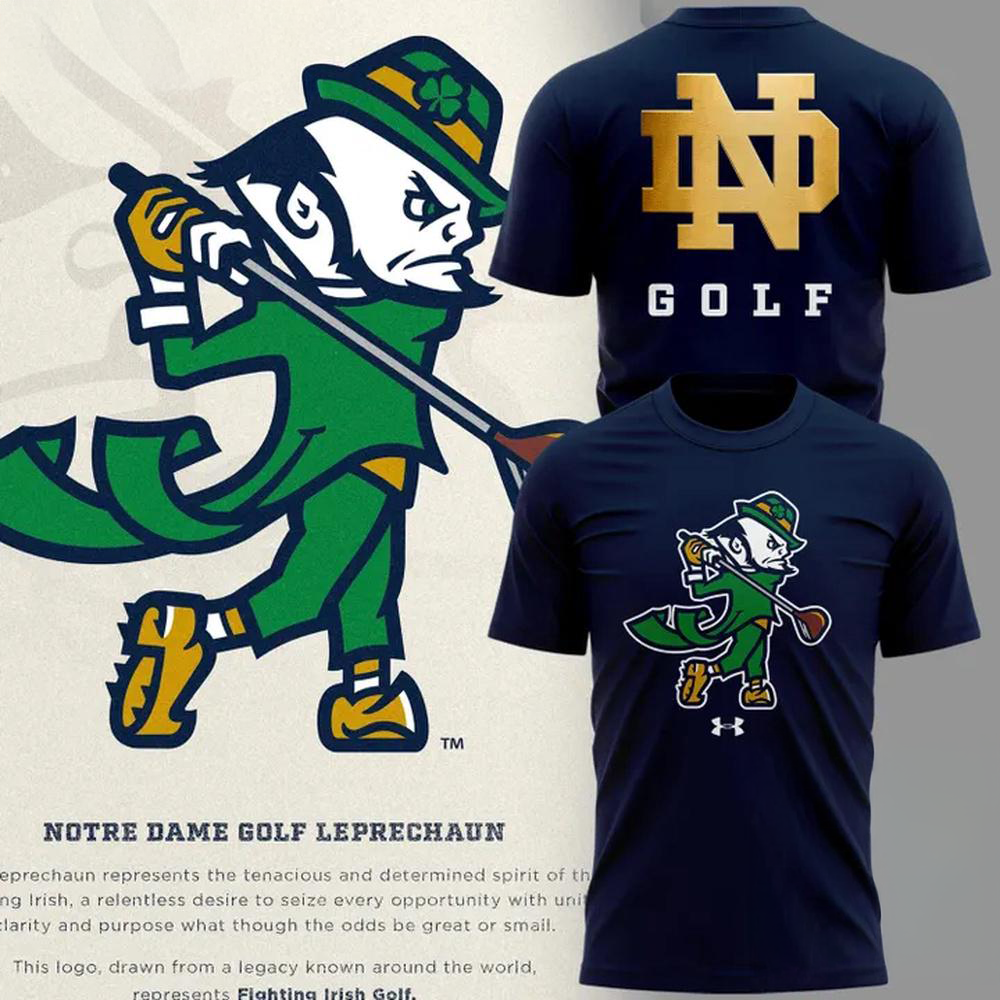Notre Dame Fighting Irish Golf Navy Performance T Shirt