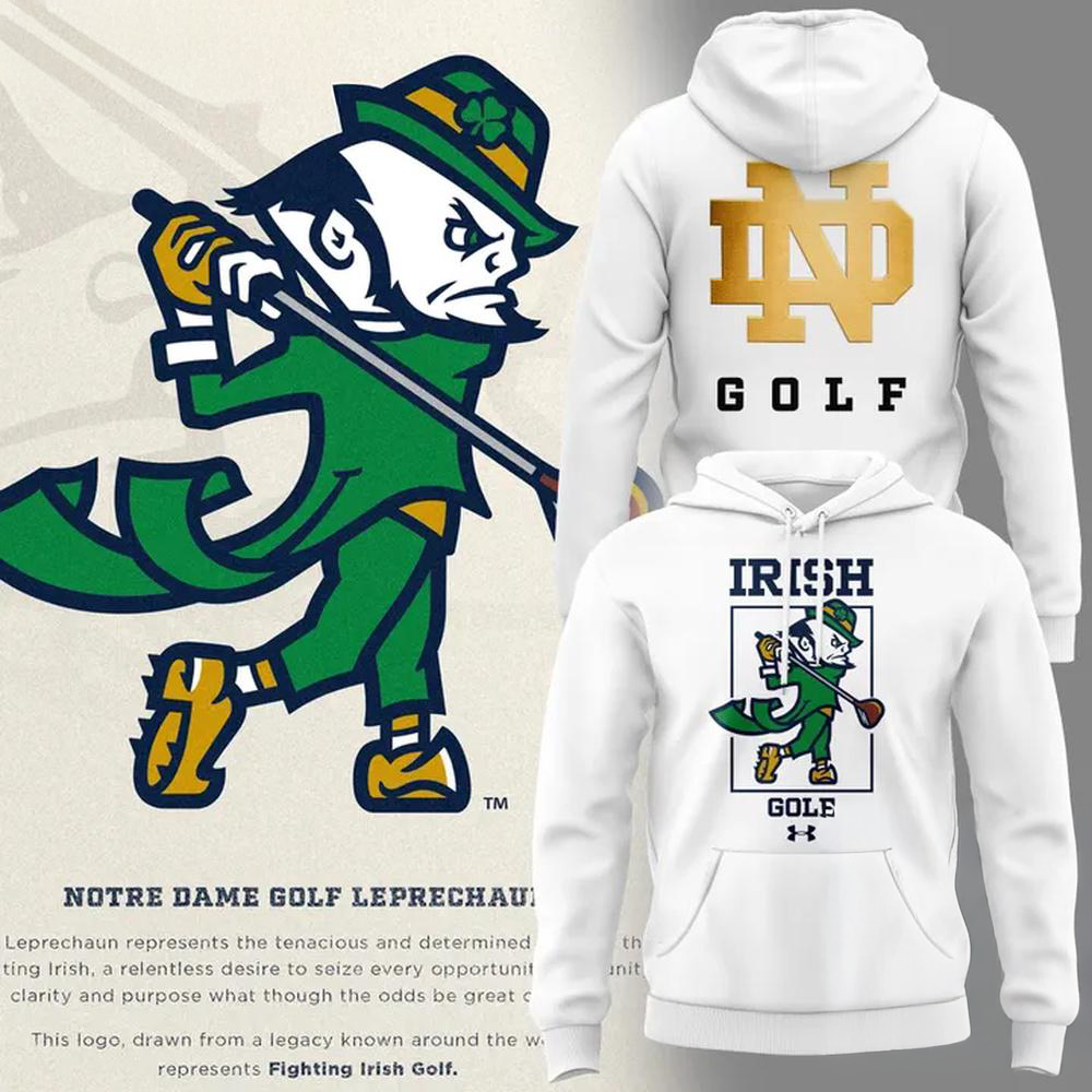 Notre Dame Fighting Irish Golf White Performance Hoodie