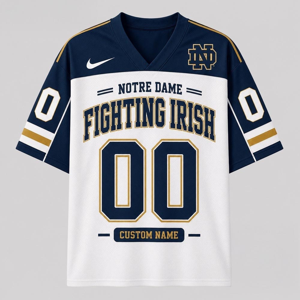 Notre Dame Fighting Irish NCAA College Team Pride Personalized Football Jersey Custom College Game Day Fan Apparel 1 - Unicasport Notre Dame Fighting Irish NCAA College Team Pride Personalized Football Jersey Custom College Game Day Fan Apparel