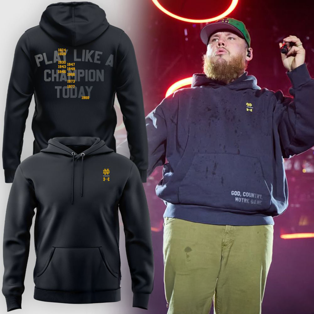 Notre Dame Football GOD COUNTRY NOTRE DAME Play Like A Champion Special Hoodie